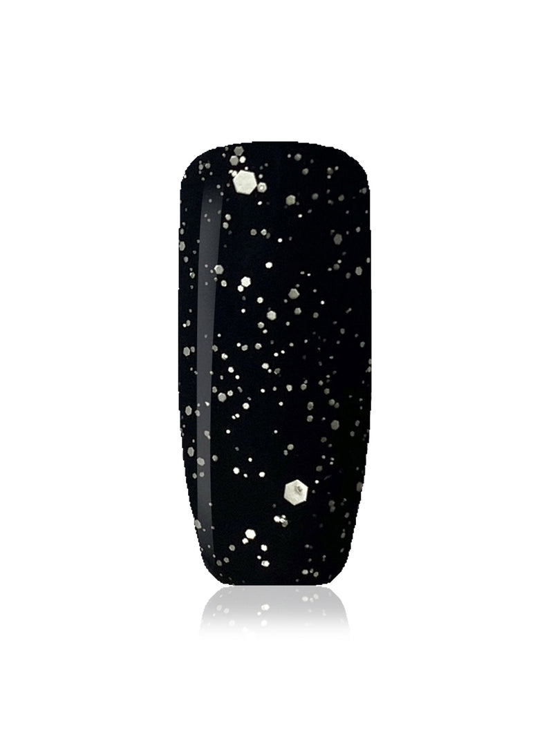 Custom Colour Matte Finish Glitter Top Coat - SILVER
